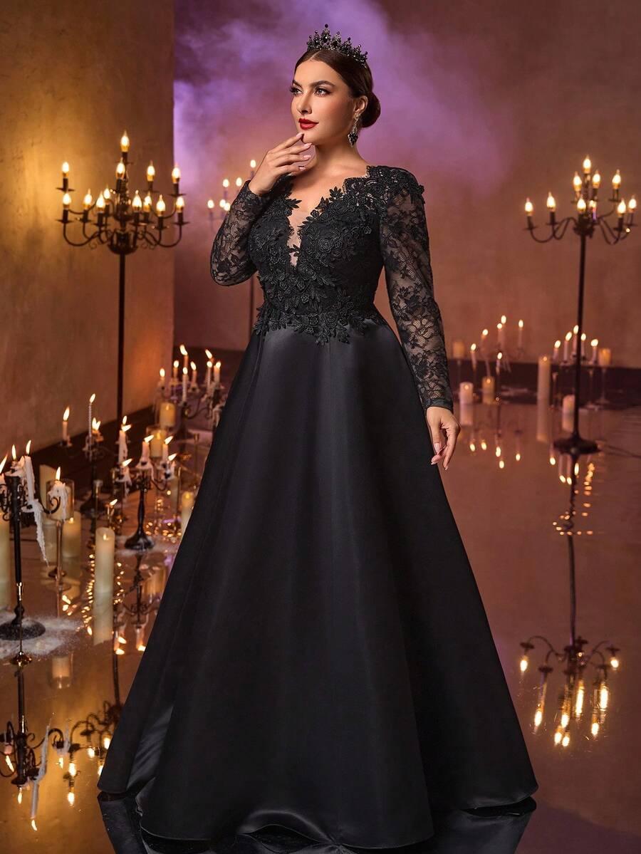 CZARNA MAXI SUKIENKA