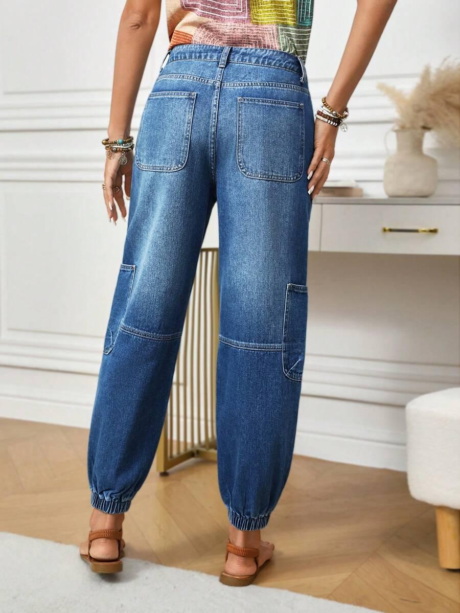 NIEBIESKIE SPODNIE JEANS