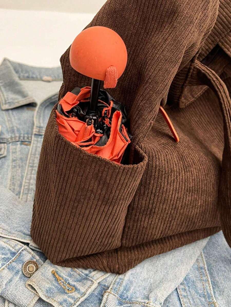 brązowa torebka shopper