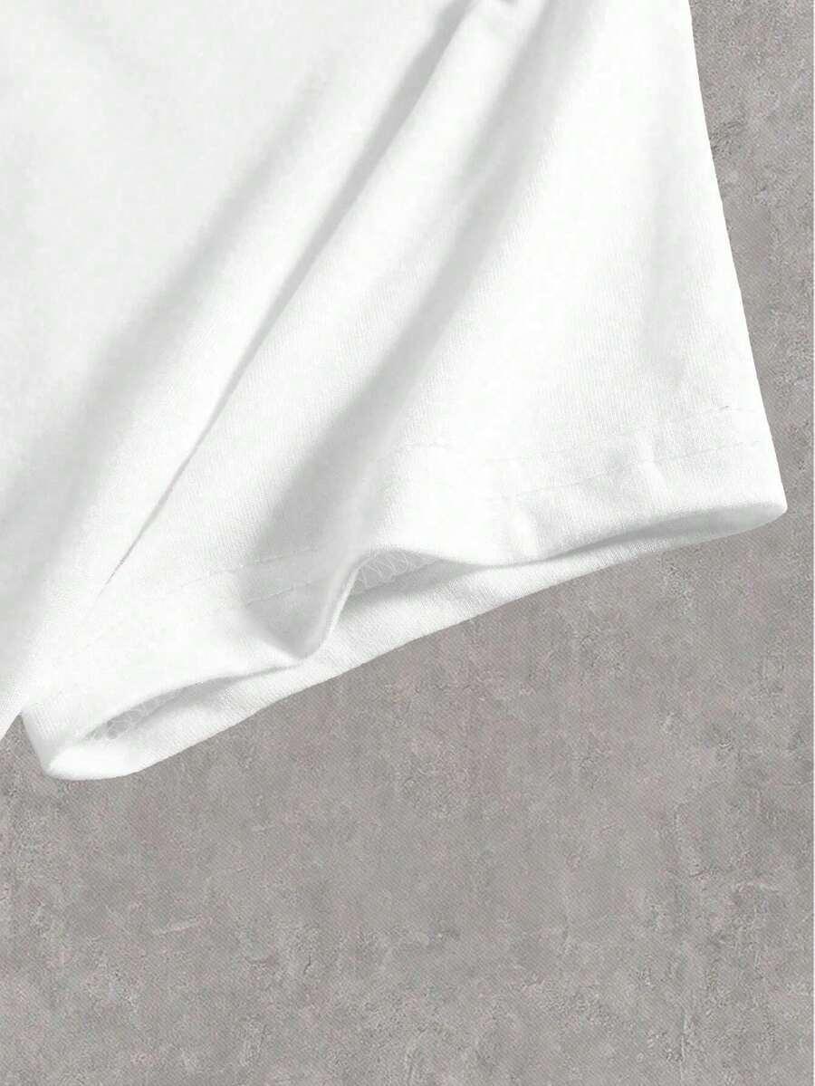 biały top print