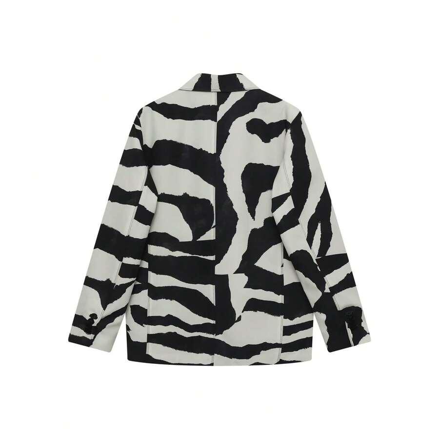 marynarka kołnierz animal print
