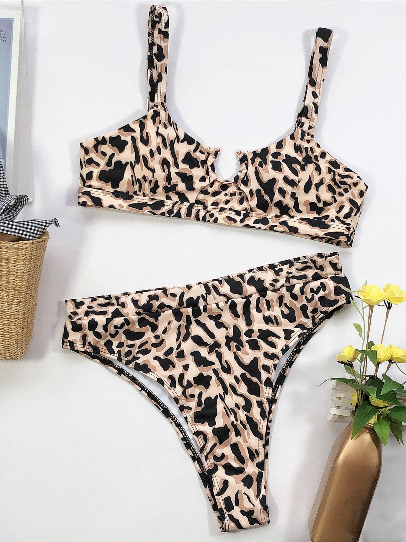 Dół od bikini animal print 