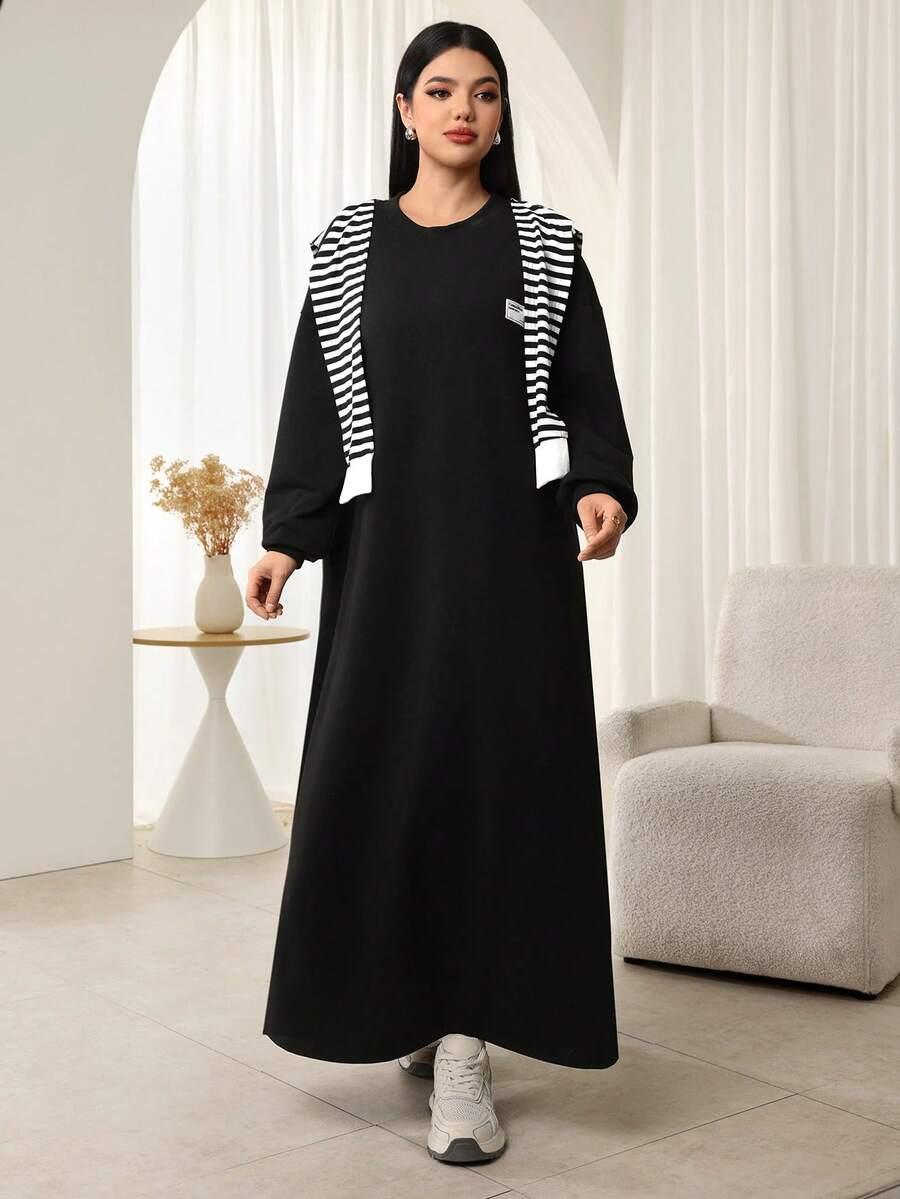 dresowa sukienka maxi