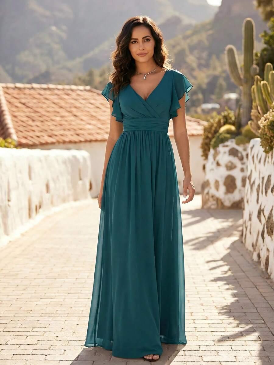 niebieska maxi sukienka