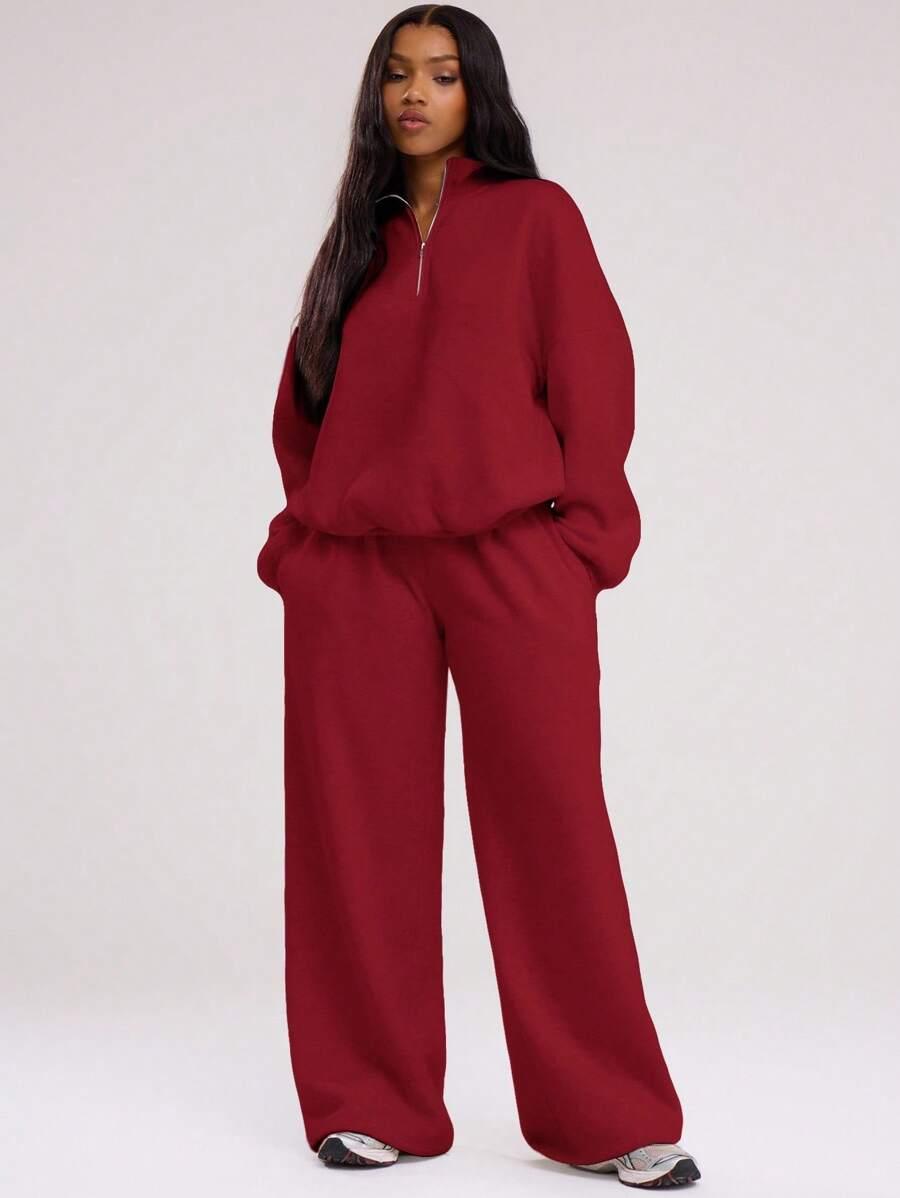 CZERWONA BLUZA OVERSIZE