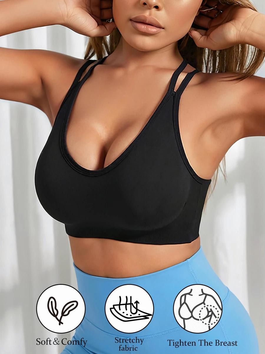 czarny sportowy top