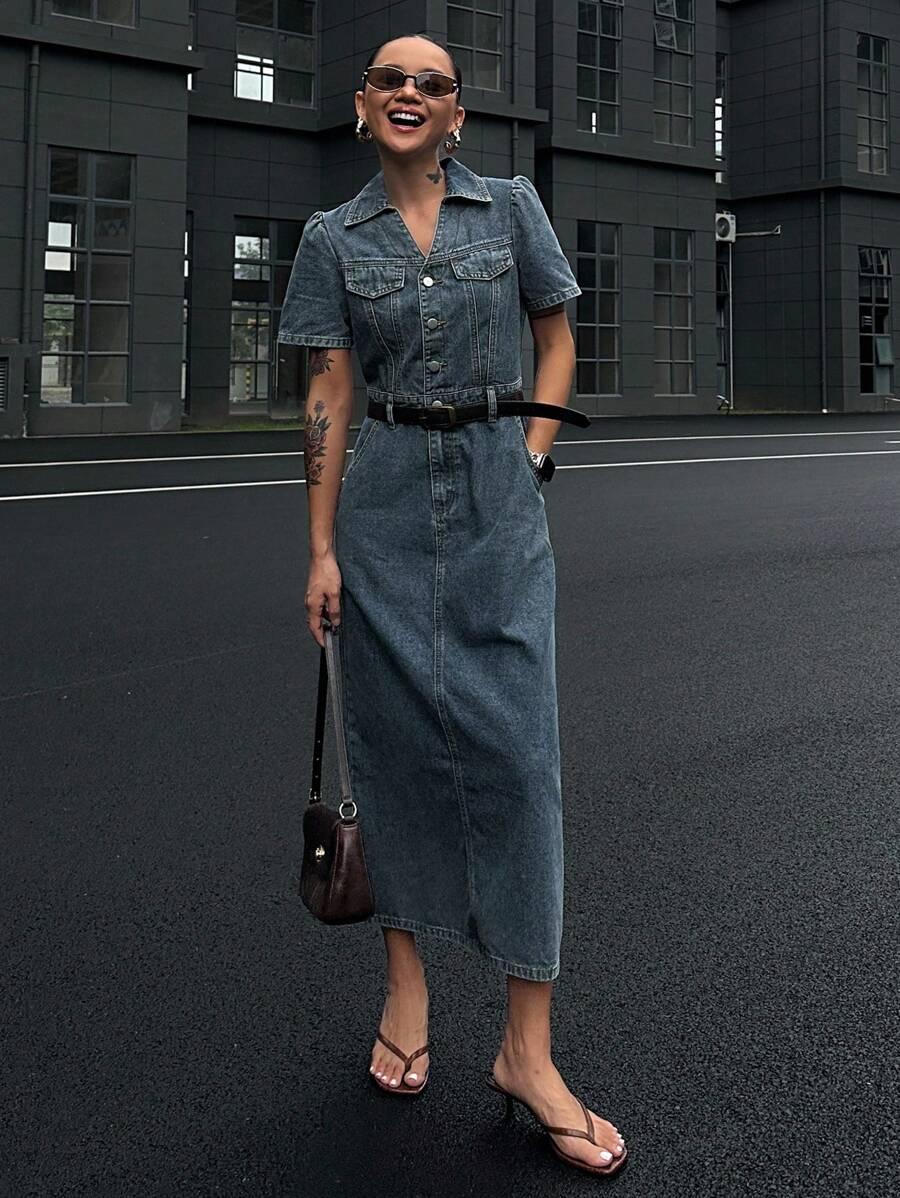 JEANSOWA MAXI SUKIENKA