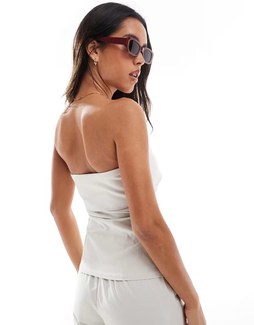 SZARY TOP BANDEAU