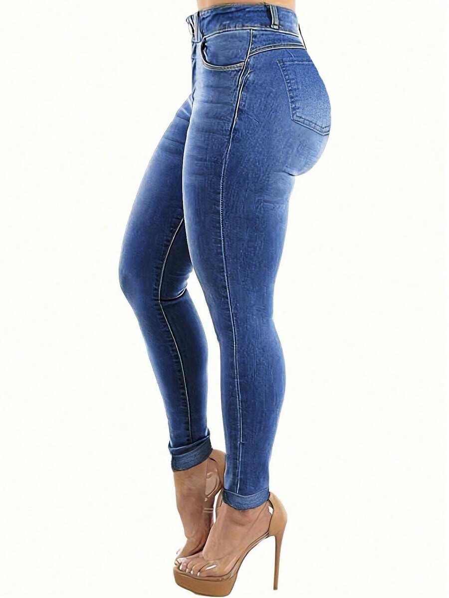 JEANSY Z WYSOKIM STANEM