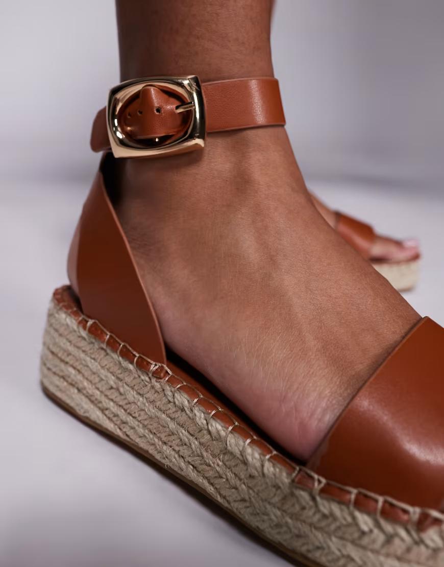 BRĄZOWE SANDAŁY ESPADRYLE
