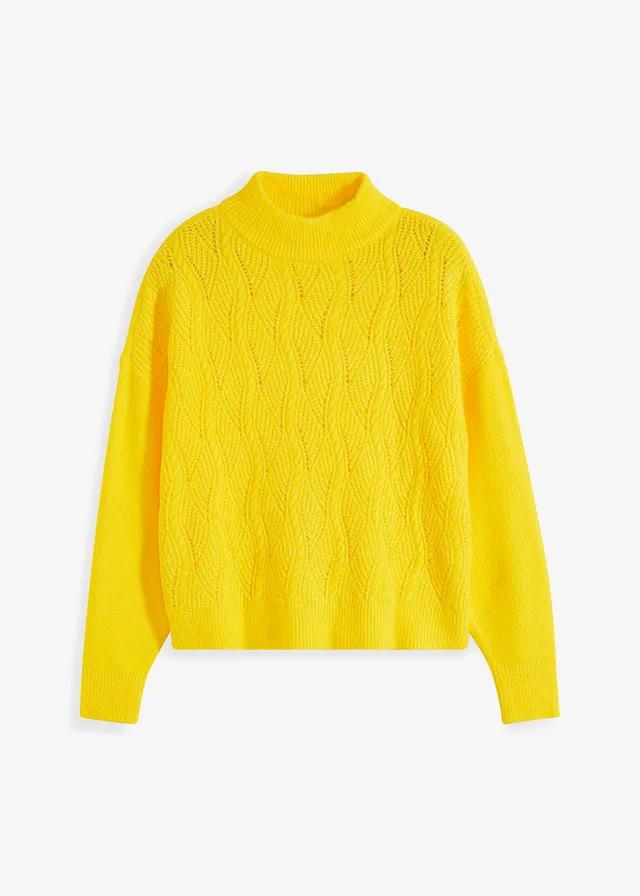 ŻÓŁTY SWETER OVERSIZE