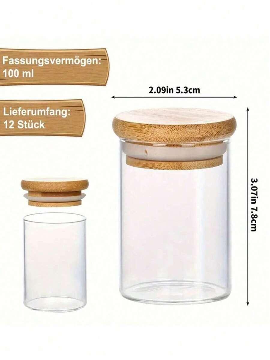 szklane pojemniki na przyprawy 12-pack
