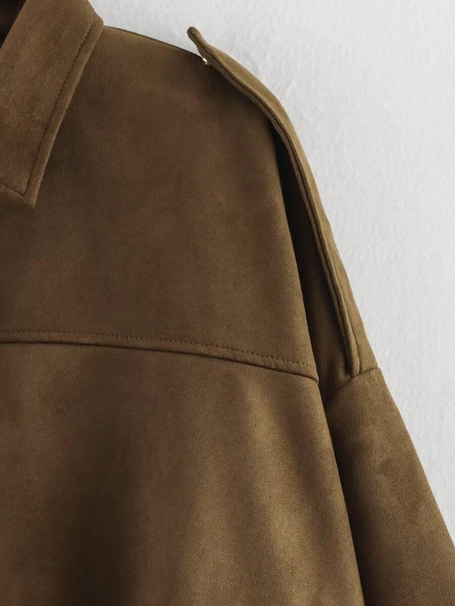 kurtka bomber imitacja zamszu zip
