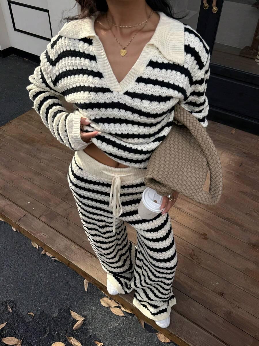 SWETER SPODNIE KOMPLET