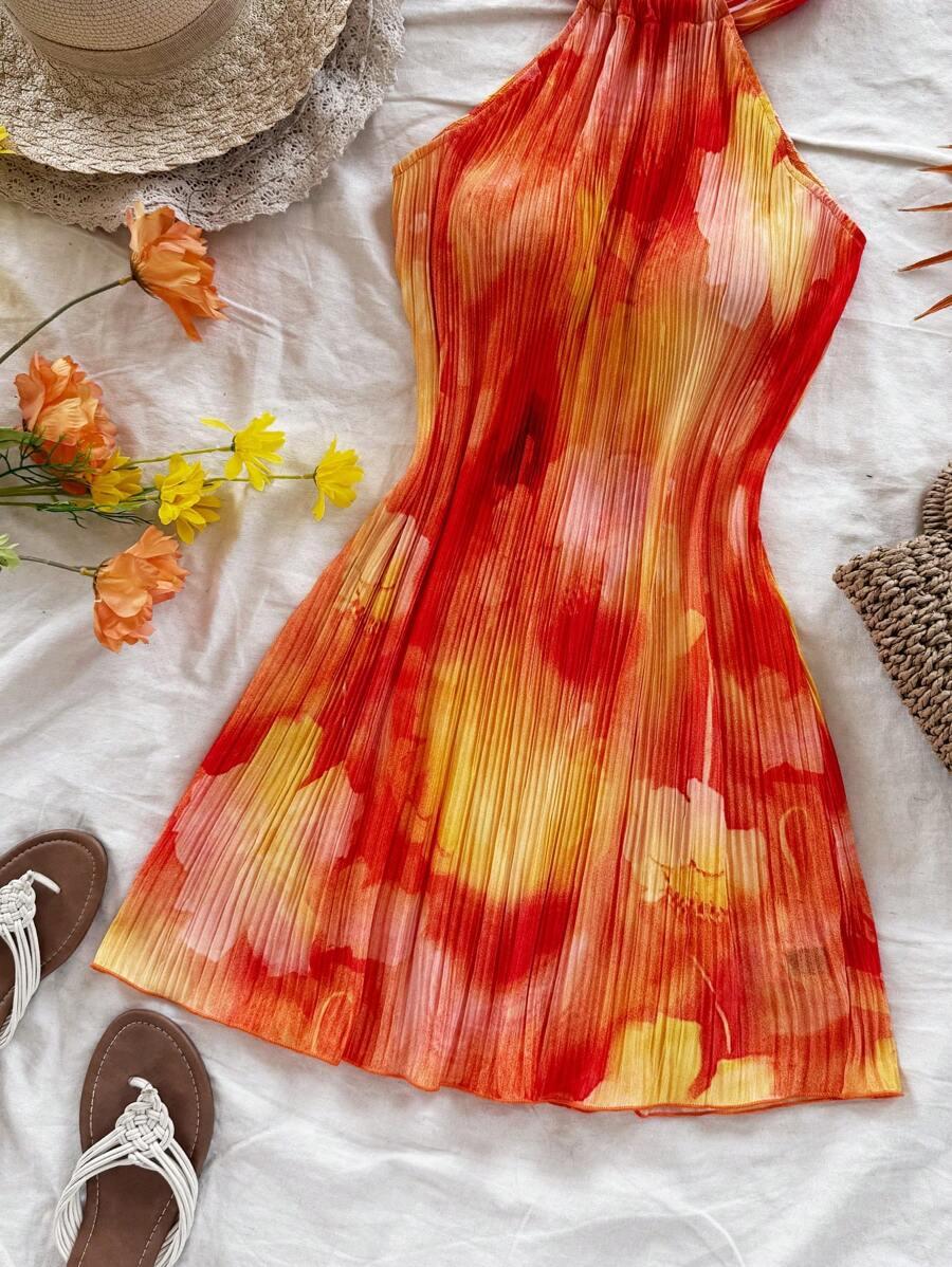 plisowana MINI SUKIENK tie dye