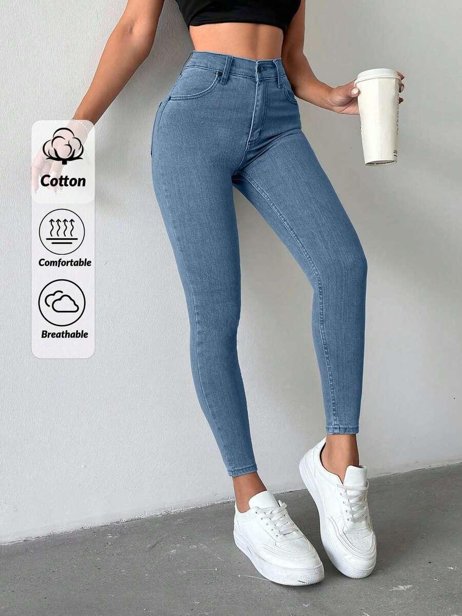 NIEBIESKIE SPODNIE JEANSOWE