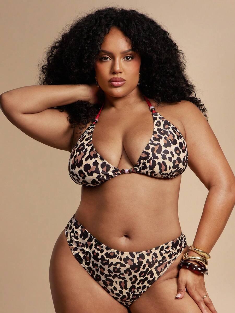 góra od bikini animal print