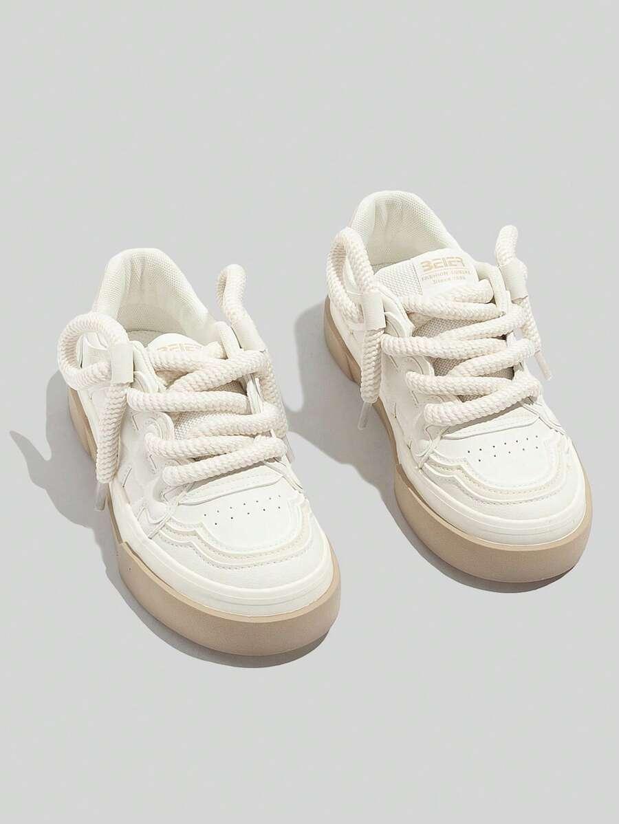 SZNUROWANE BUTY SPORTOWE KONTRAST
