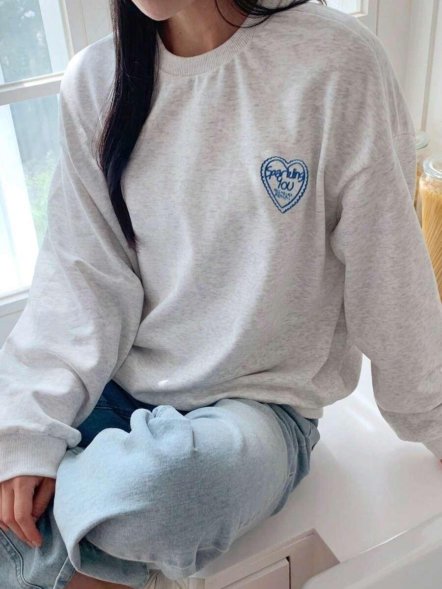 SZARA BLUZA NADRUK