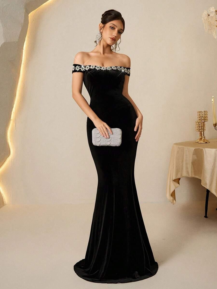 czarna maxi sukienka