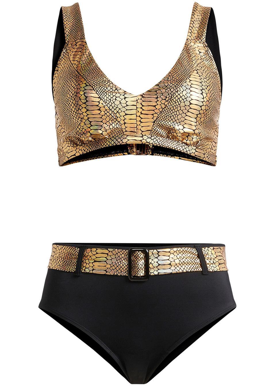 góra od bikini animal print 
