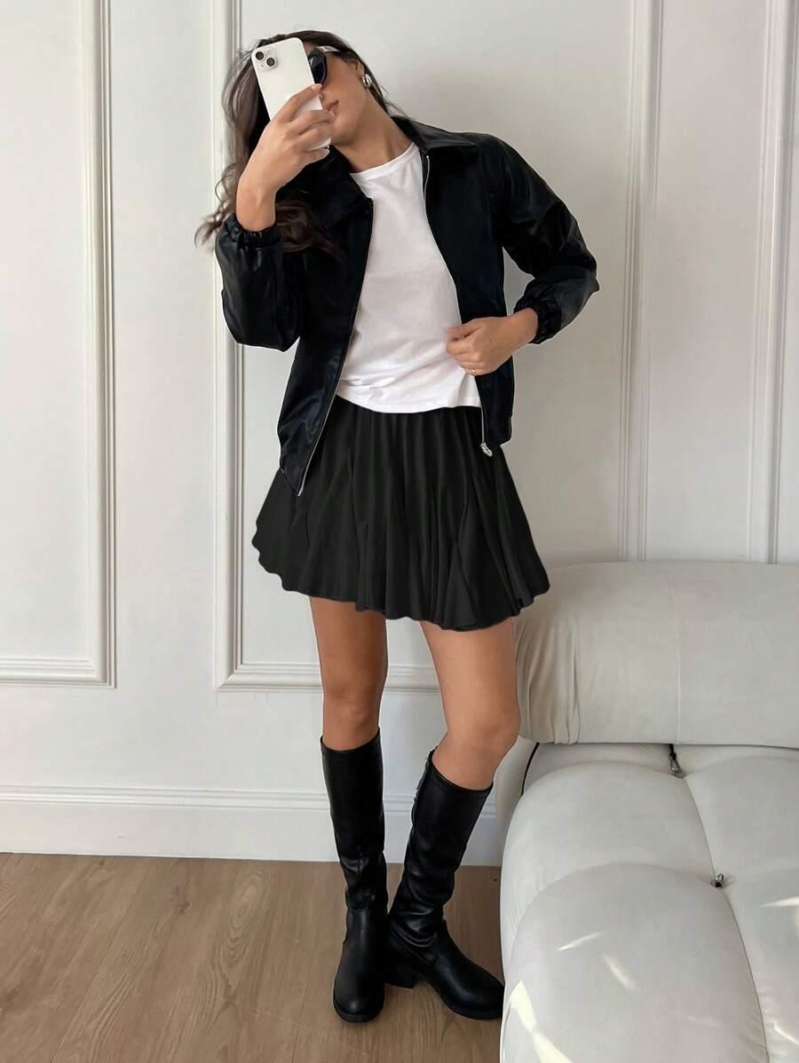 CZARNA MINI SPÓDNICA