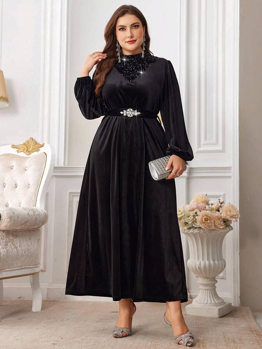CZARNA MAXI SUKIENKA