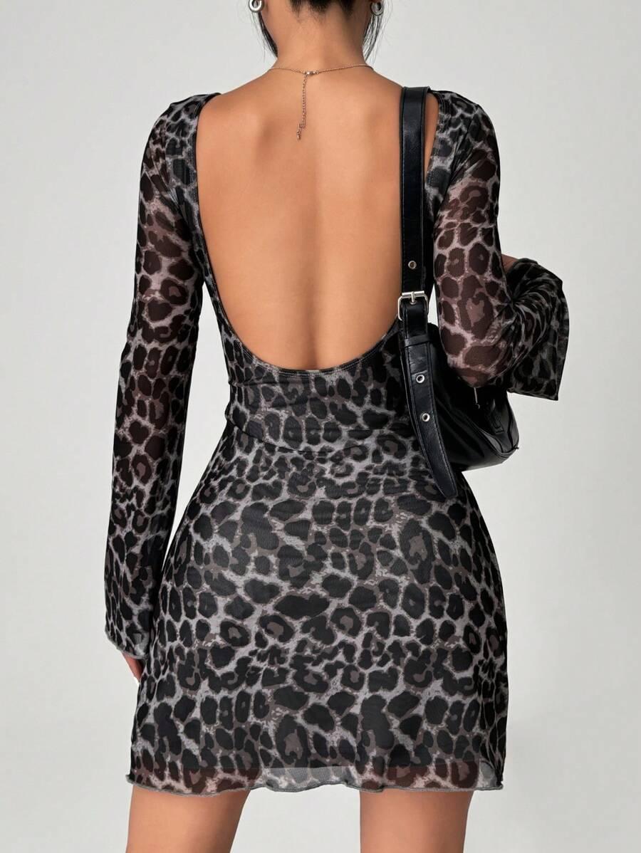 mini sukienka animal print