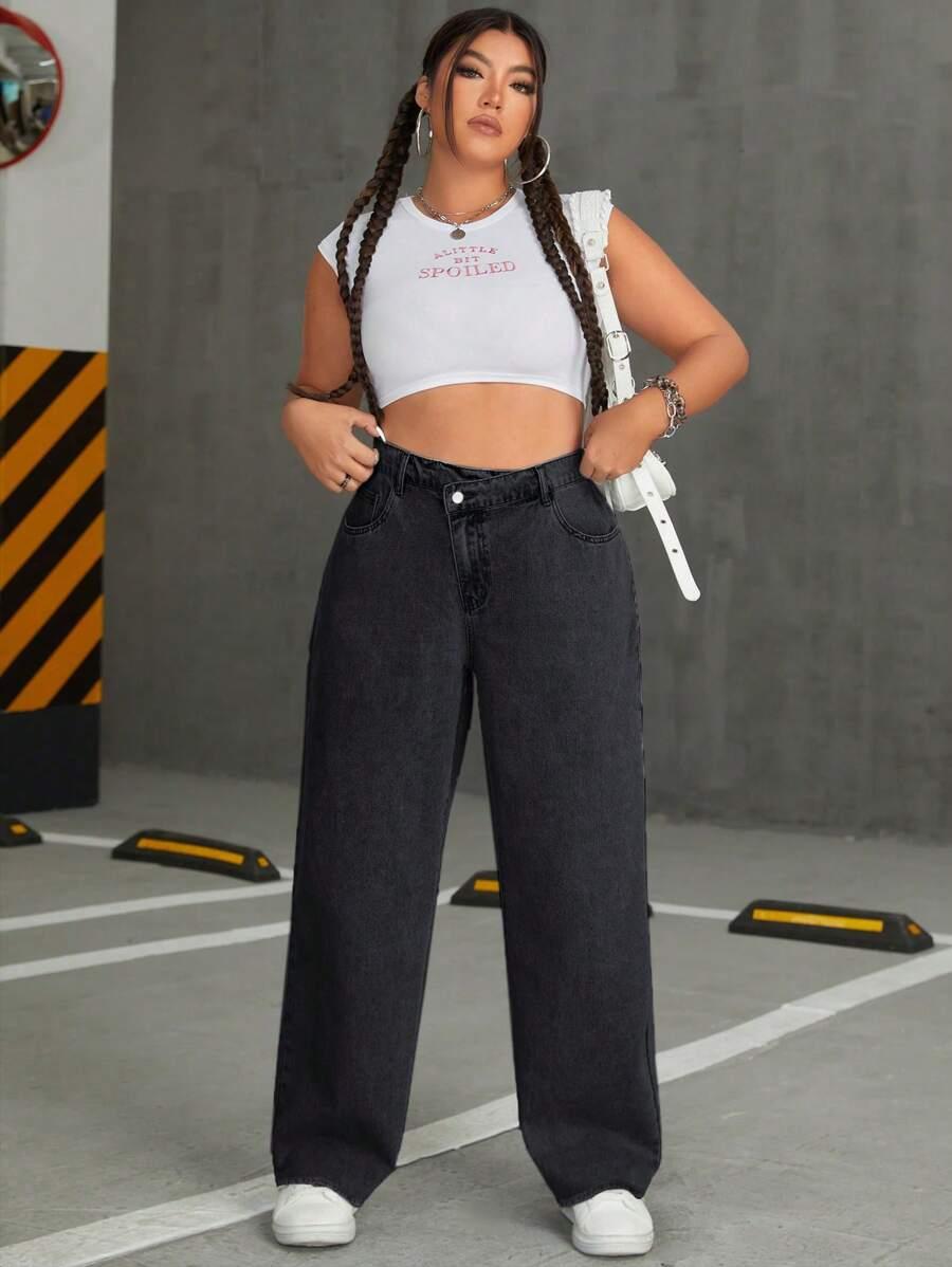 CZARNE SPODNIE JEANS