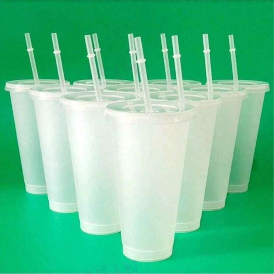 jednorazowy kubek ze słomką 5-pack