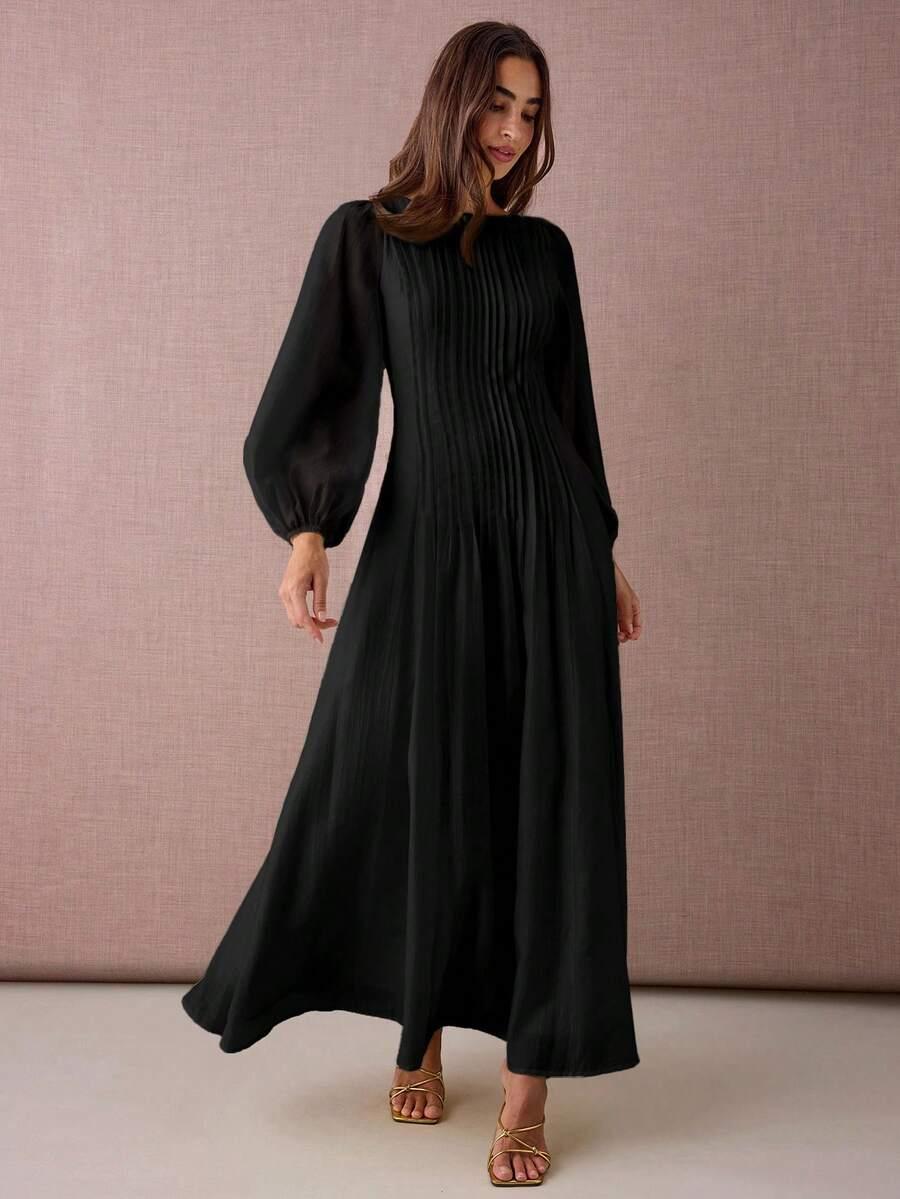 czarna sukienka maxi