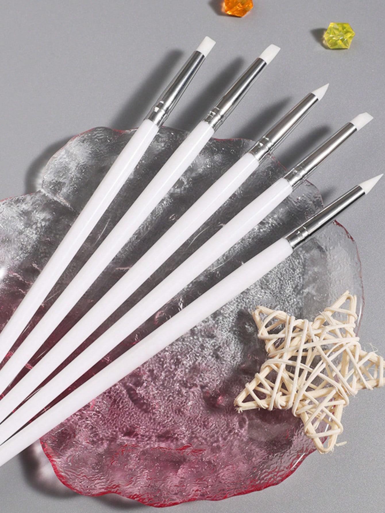 zestaw pędzli do zdobienia paznokci 5-pack