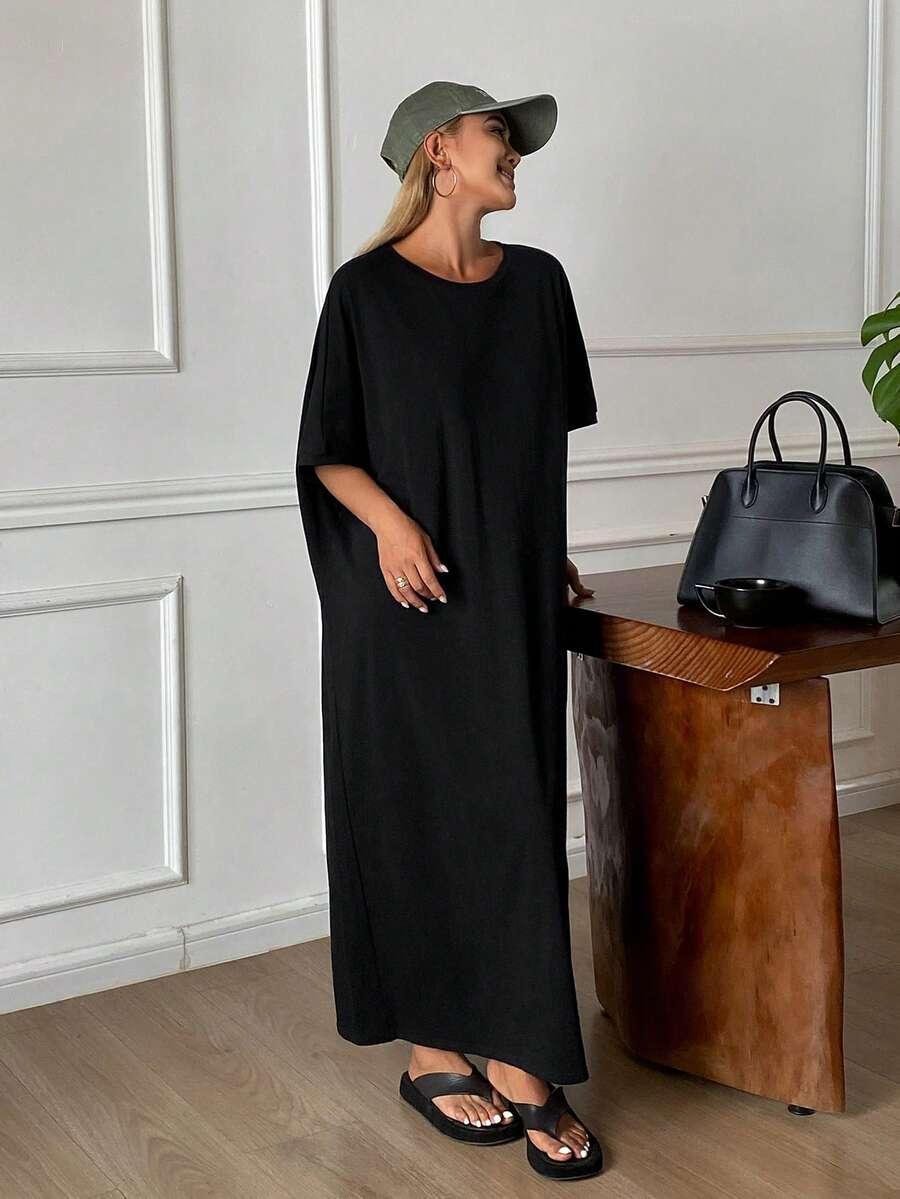 czarna maxi sukienka