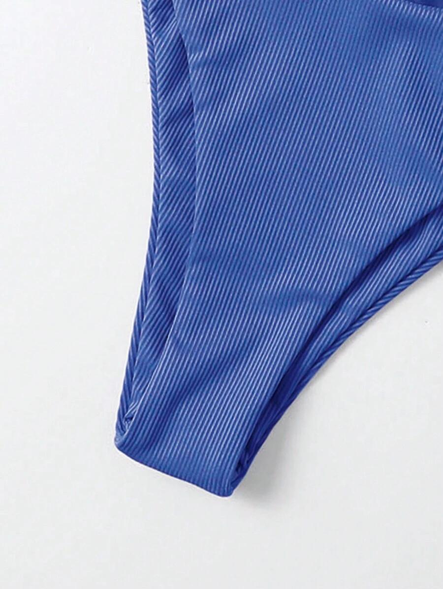 NIEBIESKI STRÓJ KĄPIELOWY komplet sarong