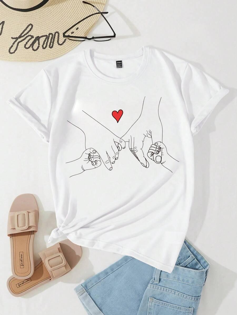 biały t-shirt nadruk