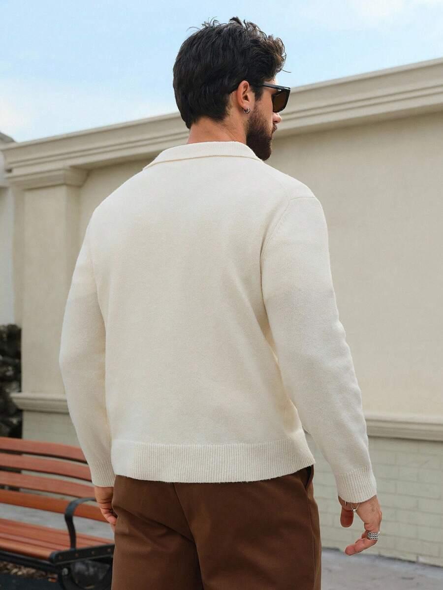 BEŻOWY SWETER GUZIKI