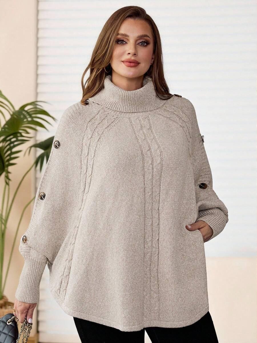 beżowy sweter oversize