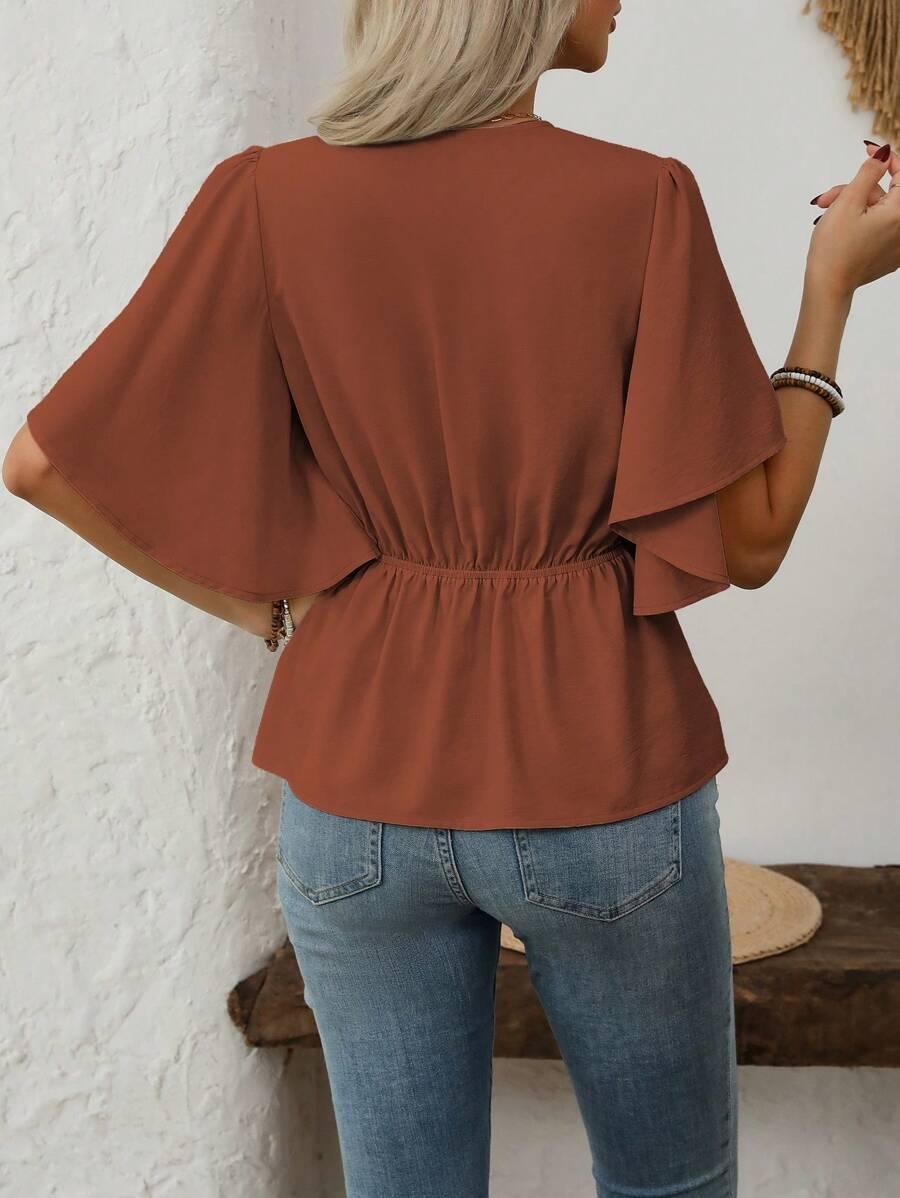 BLUZKA Z KRÓTKIM RĘKAWEM