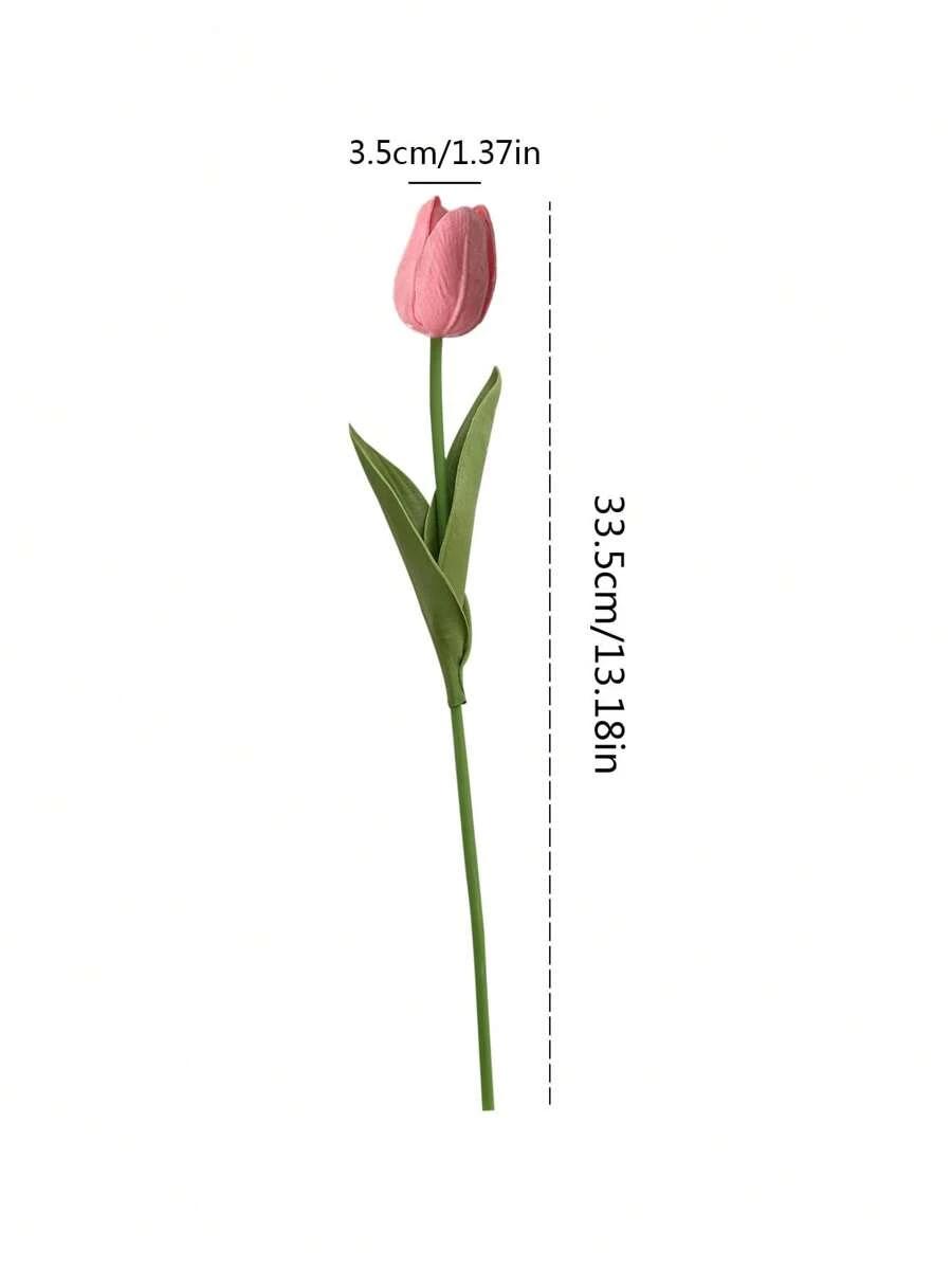 różowy sztuczny tulipan 3-pack