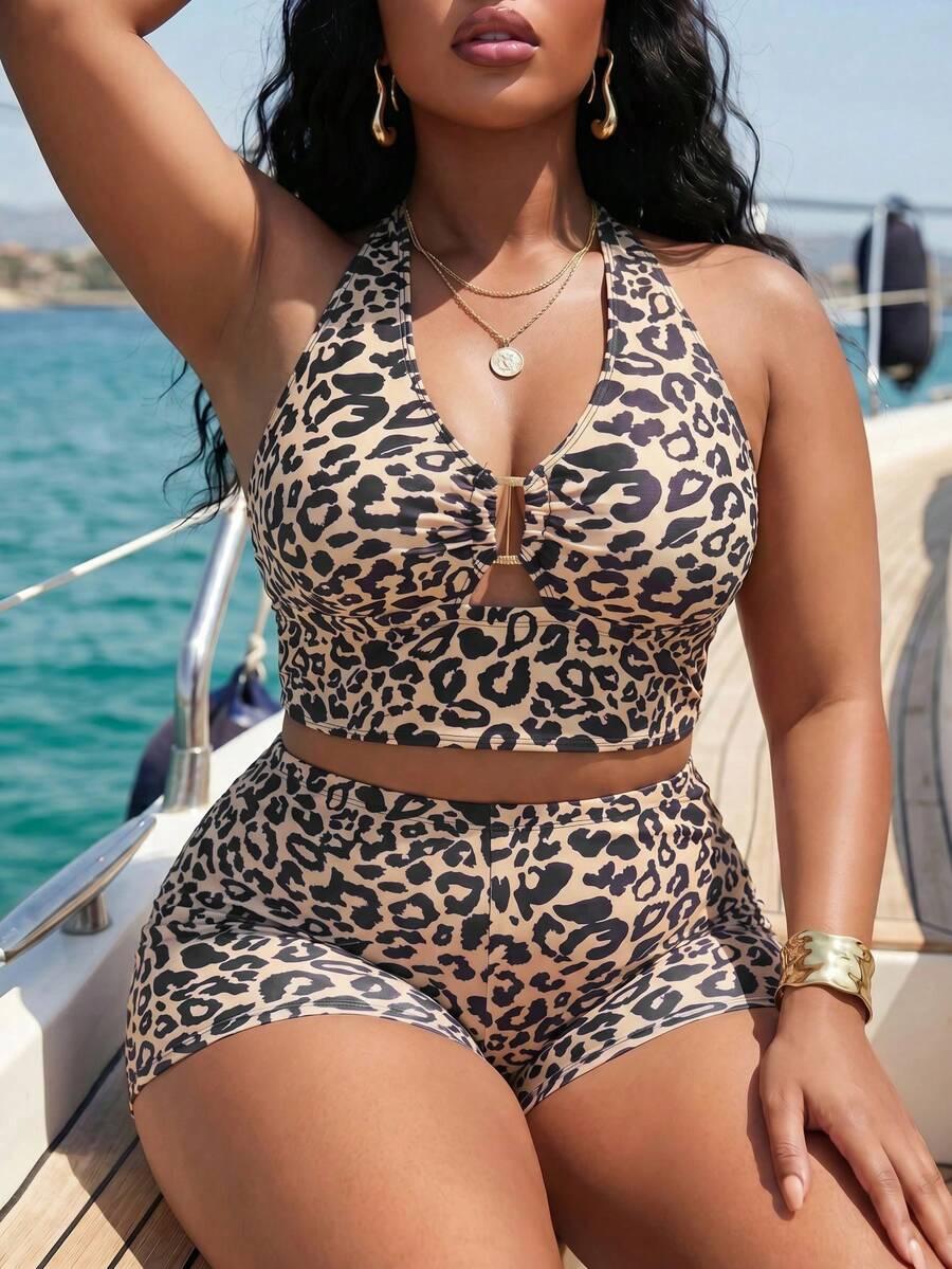 DWUCZĘŚCIOWY STRÓJ KĄPIELOWY ANIMAL PRINT