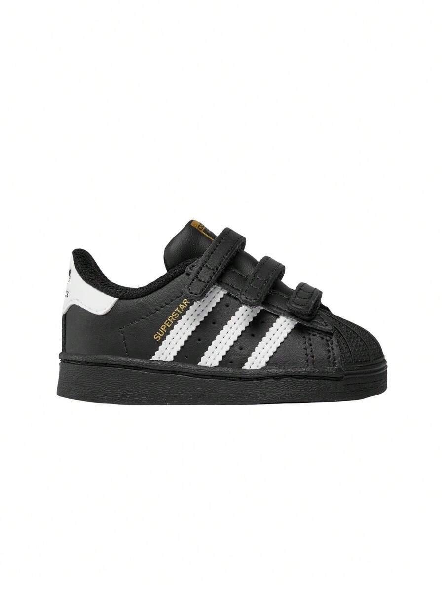 czarne buty sportowe rzepy Superstar Core Black EF4843
