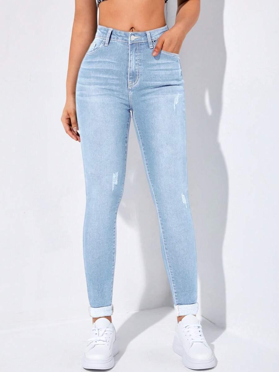 NIEBIESKIE SPODNIE JEANS