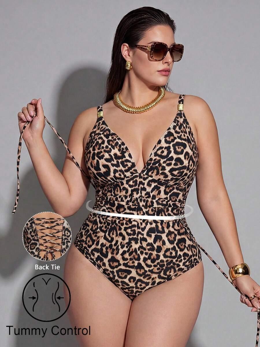 jednoczęściowy STRÓJ kąpielowy animal print