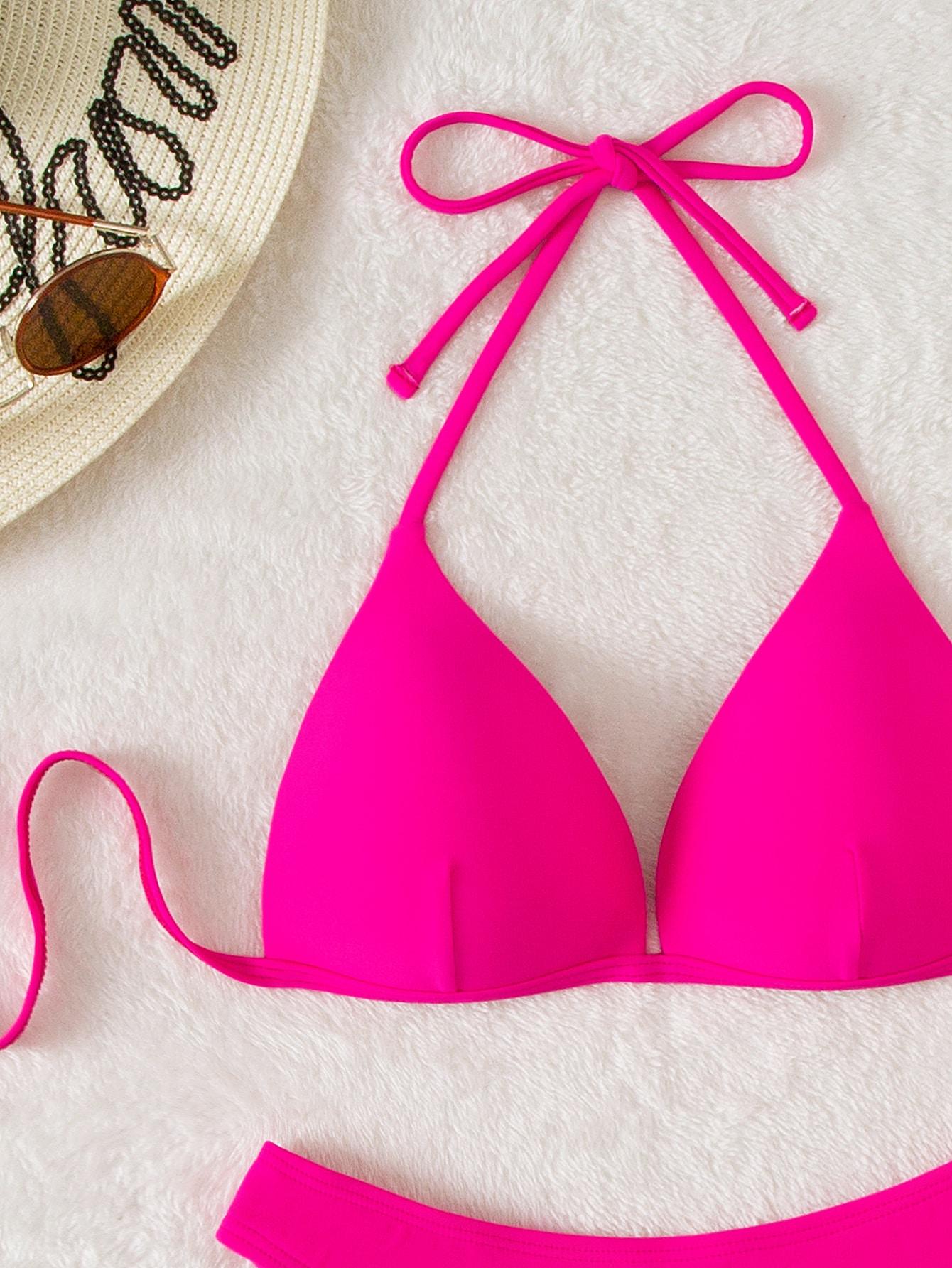 RÓŻOWE DWUCZĘŚCIOWE BIKINI 