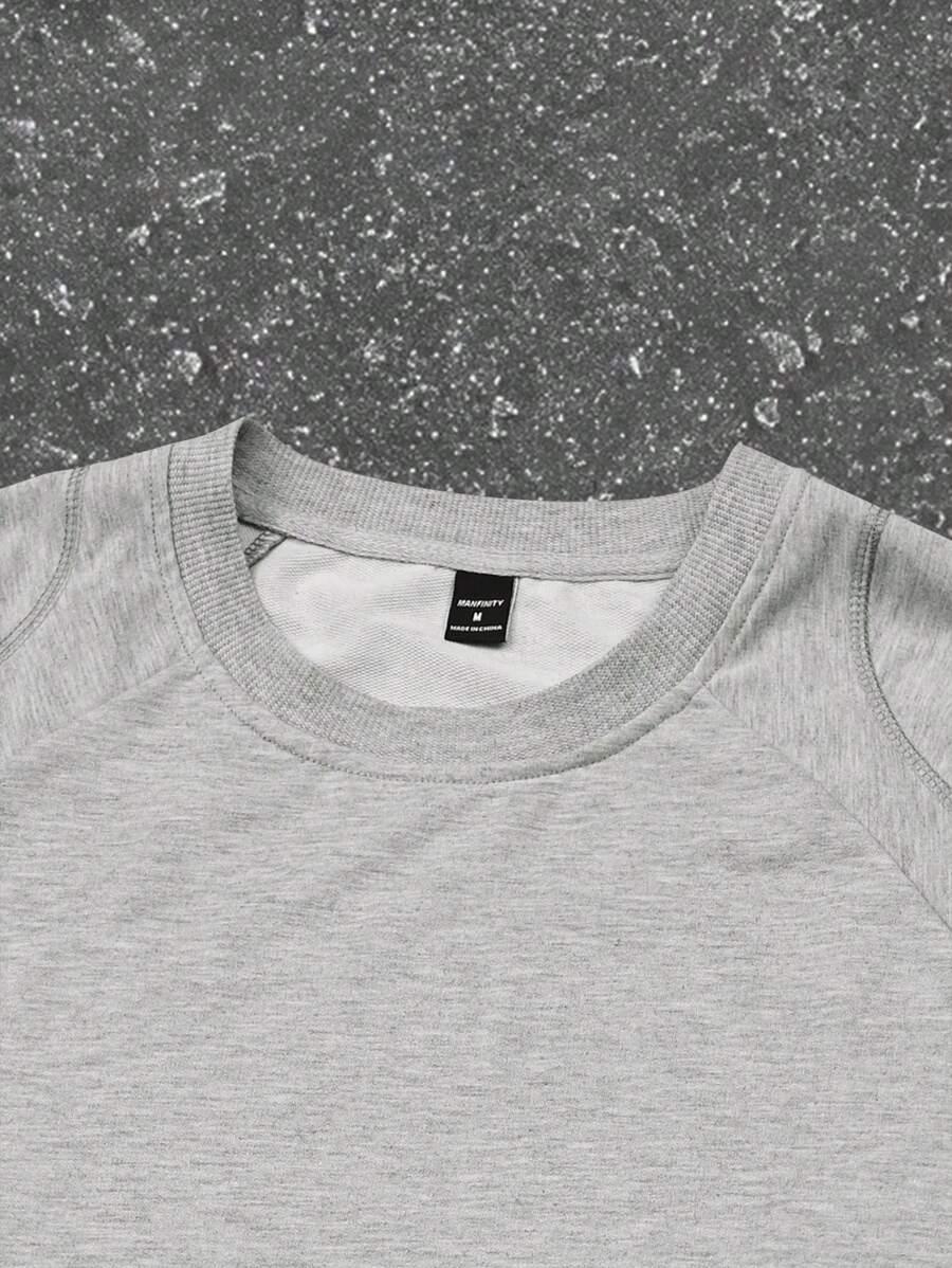 T-SHIRT MĘSKI Z OKRĄGŁYM DEKOLTEM