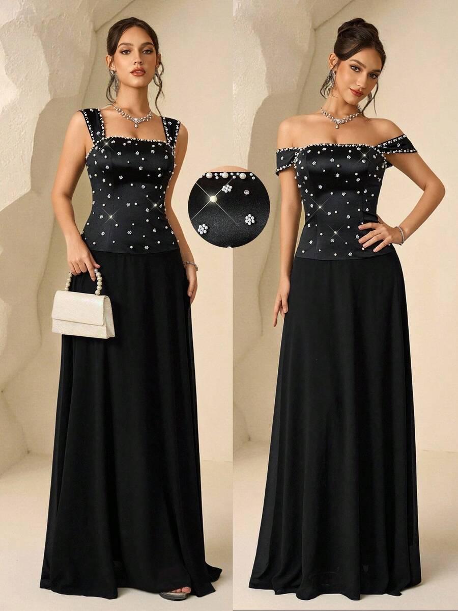 CZARNA MAXI SUKIENKA