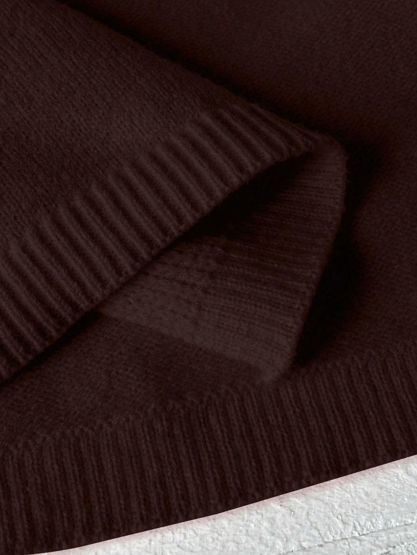 BRĄZOWY SWETER WIĄZANIE