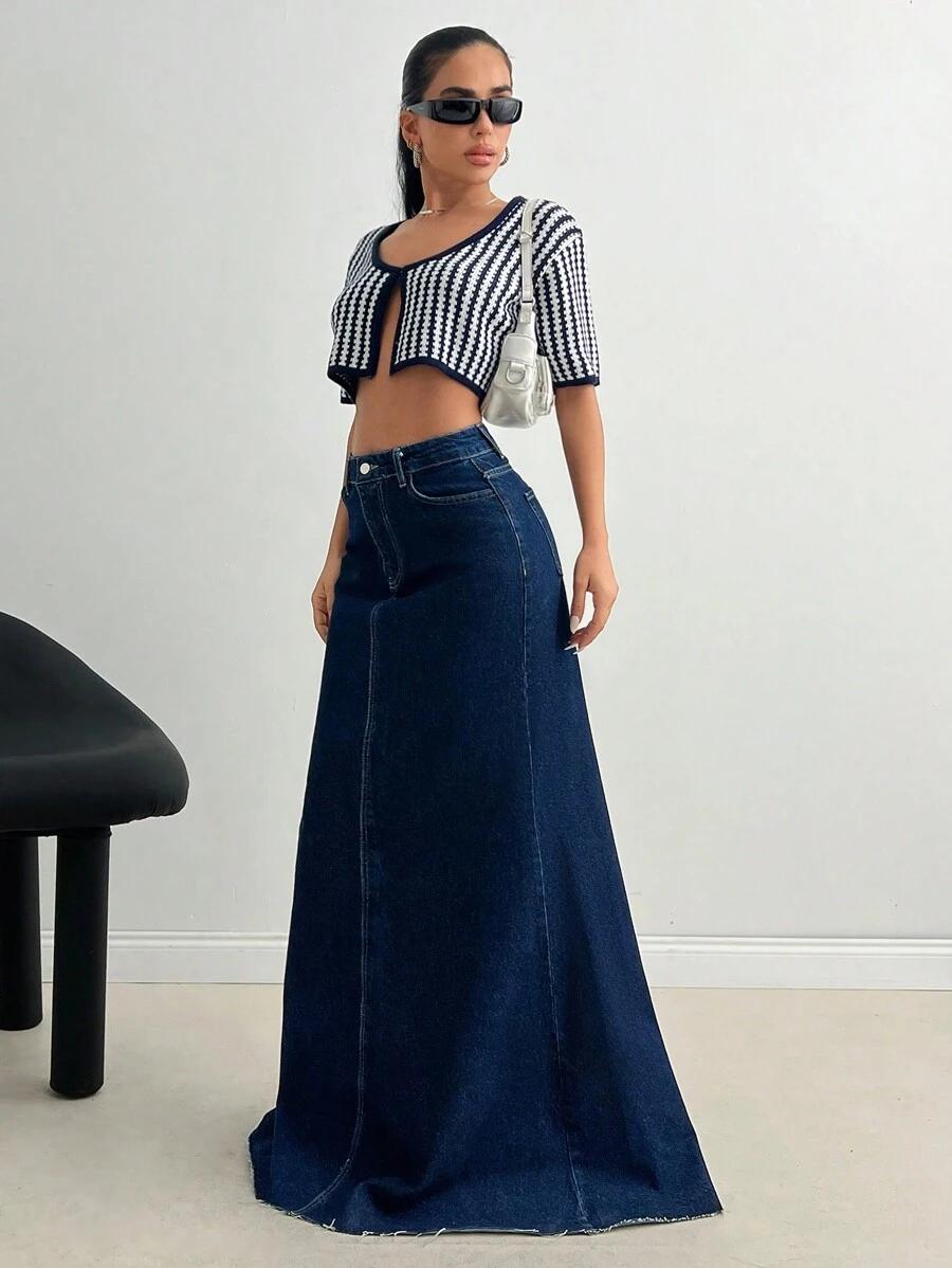 maxi spódnica jeans