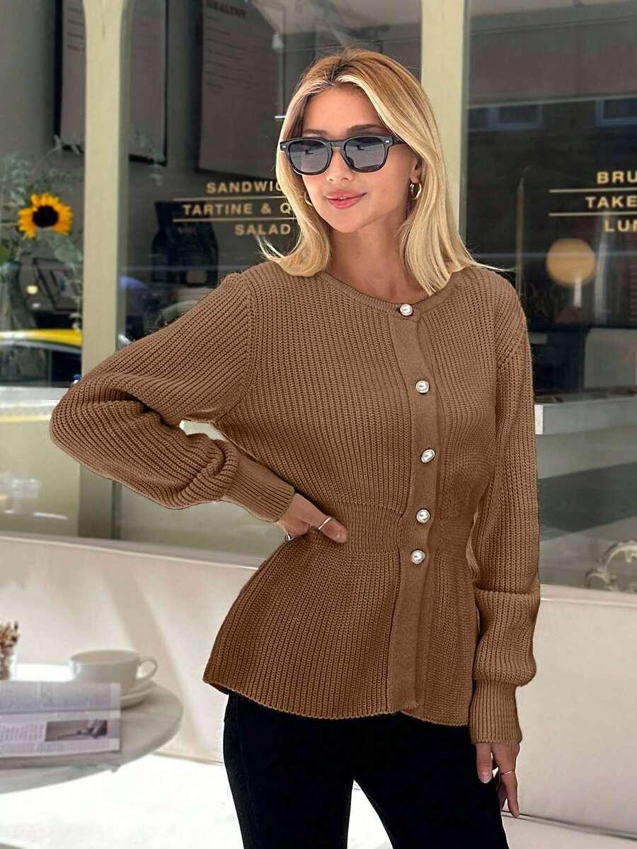 sweter kardigan baskinka guziki