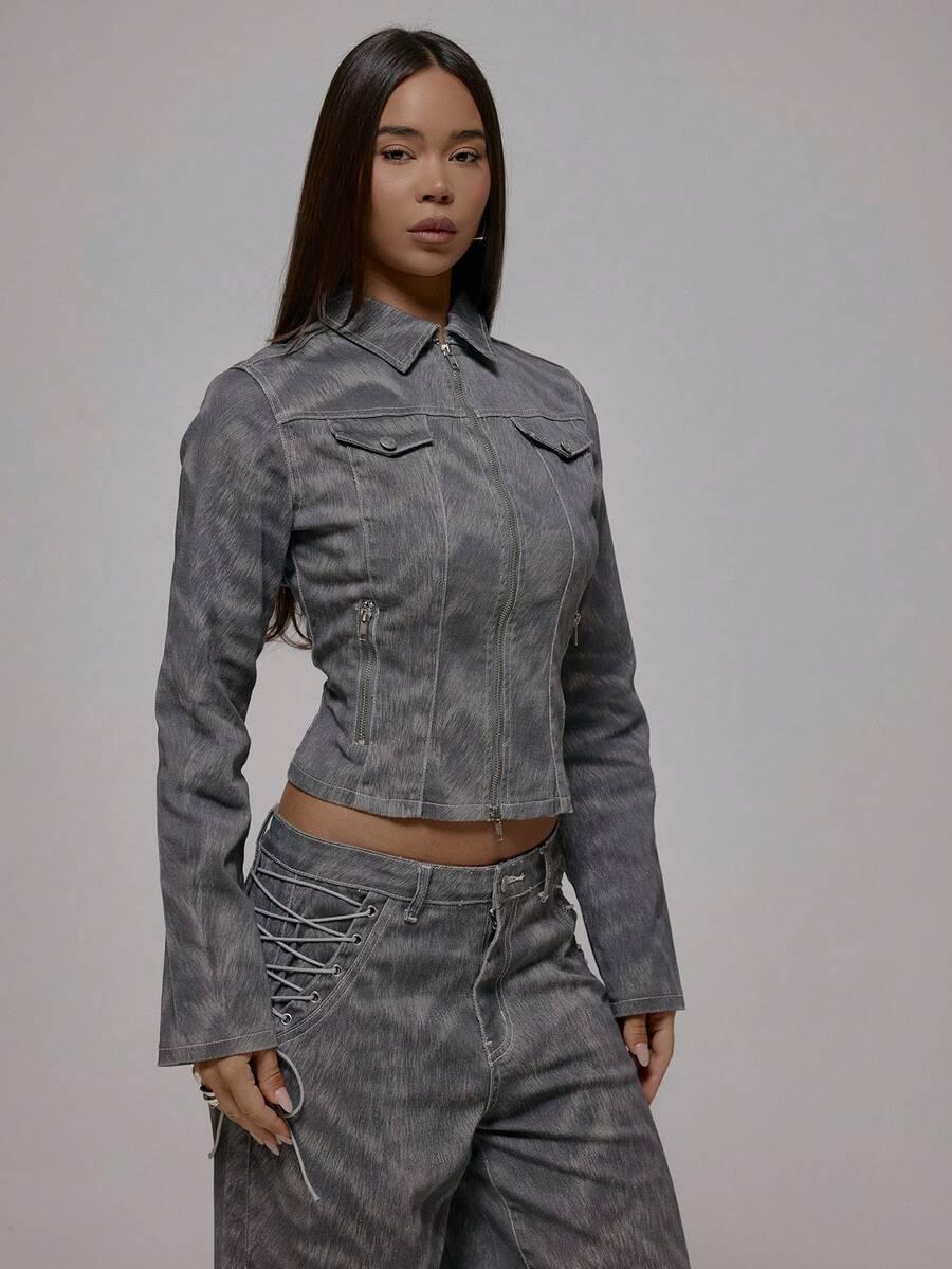 KURTKA JEANS ZAMEK